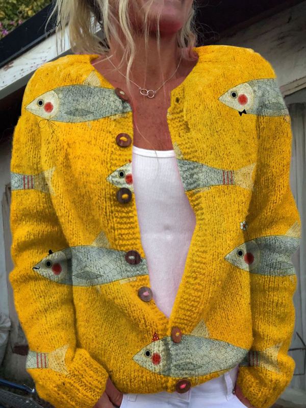 Amarante | Cardigan en maille vintage