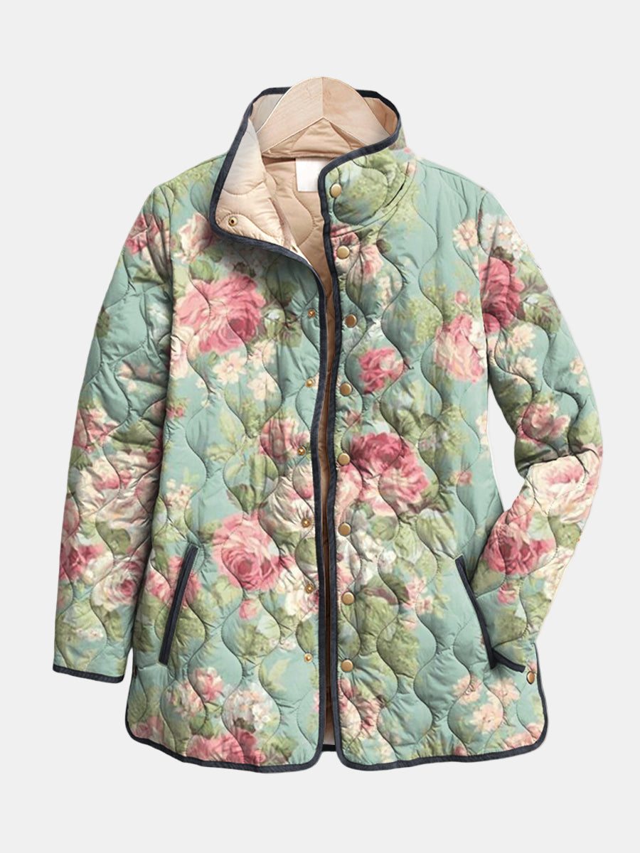 Veste Matelassée Roses Anciennes Claire