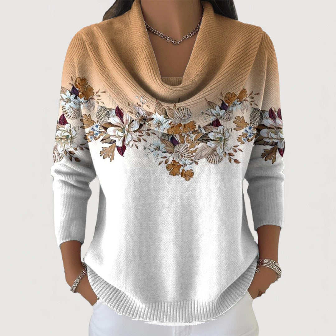 Alba | Pull Floral à Col Roulé