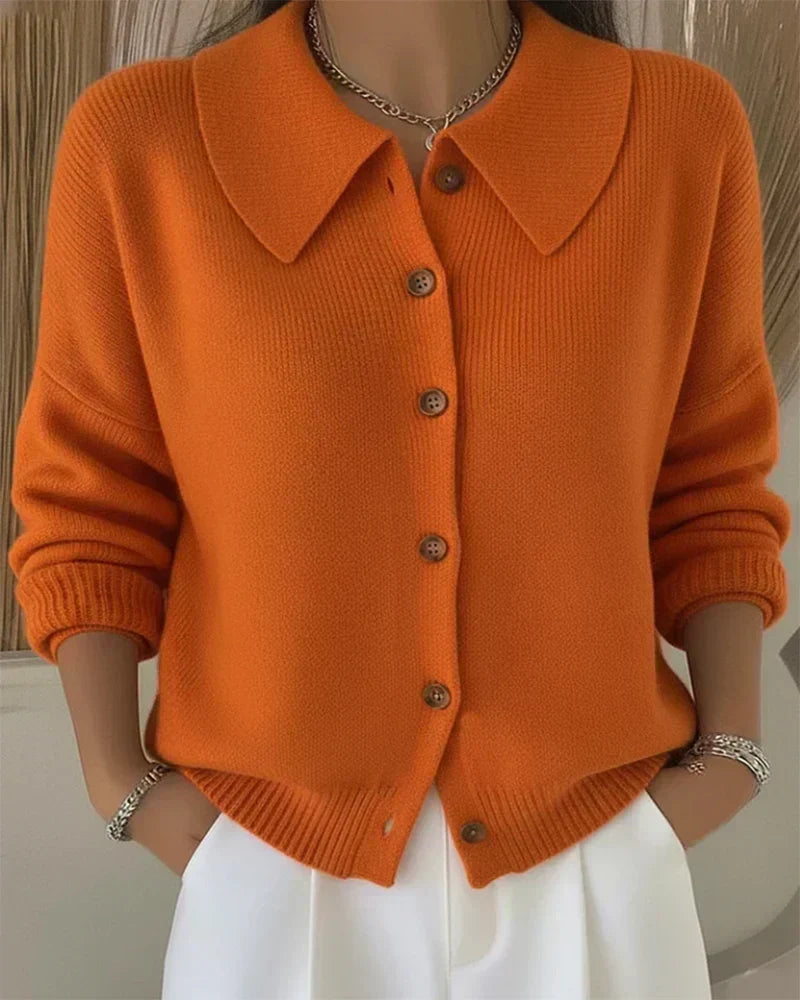 Vega | Gilet en Maille à Col Chemisier