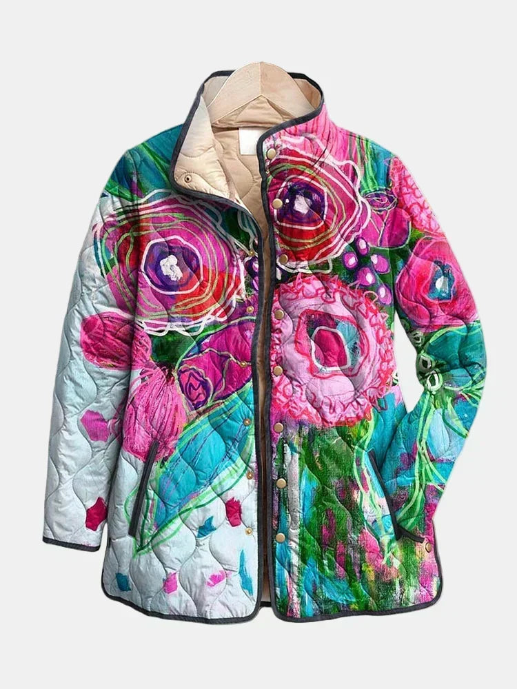 Veste Matelassée Aquarelle Florale Lucie