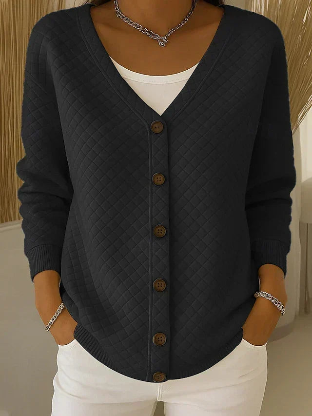 Leonor | Gilet en Maille Matelassé à Boutons