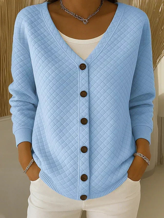 Leonor | Gilet en Maille Matelassé à Boutons