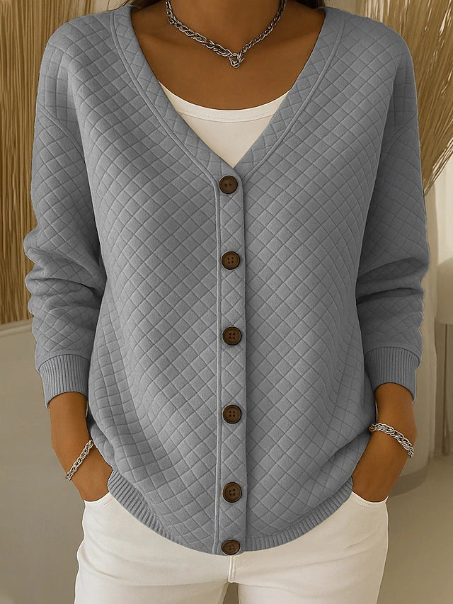 Leonor | Gilet en Maille Matelassé à Boutons