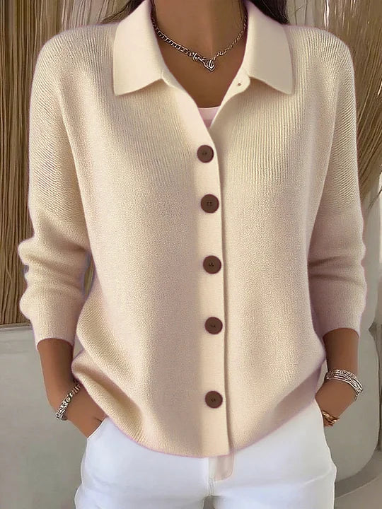 Josefina | Gilet en Maille à Col et Boutons