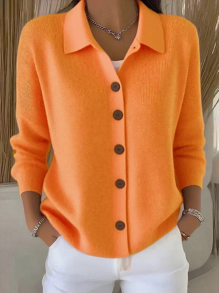 Josefina | Gilet en Maille à Col et Boutons
