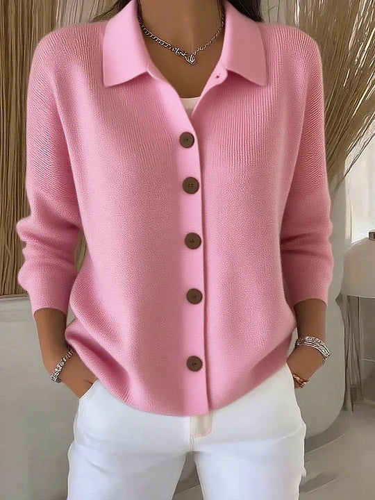 Josefina | Gilet en Maille à Col et Boutons