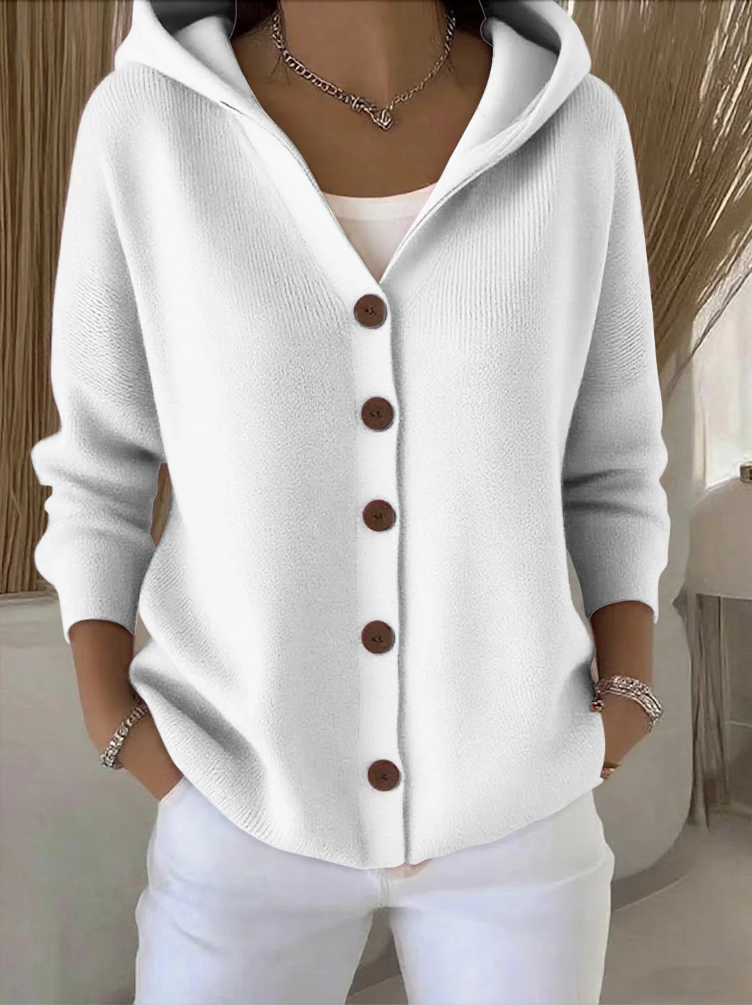 Rocío | Gilet en Maille à Capuche
