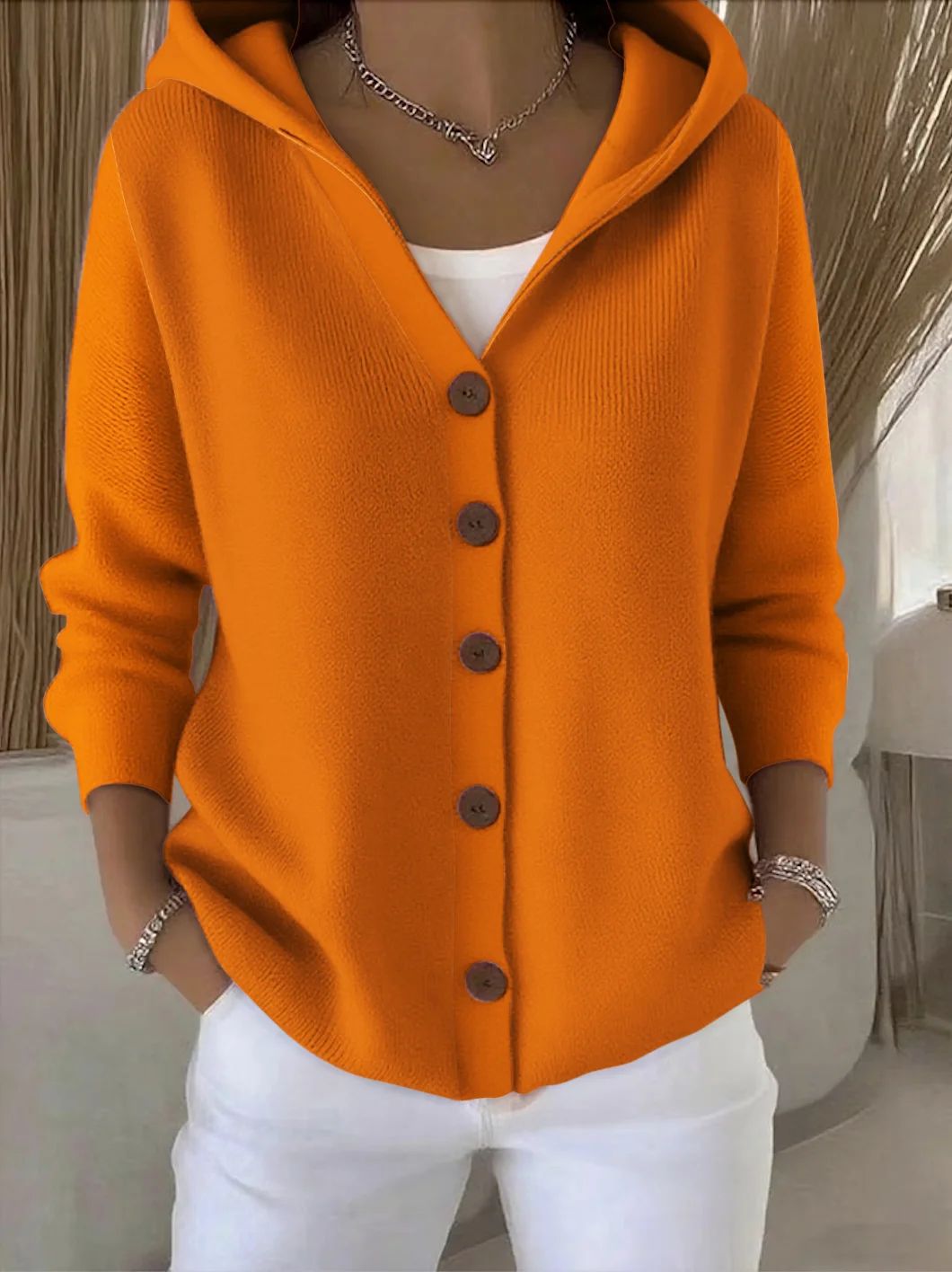 Rocío | Gilet en Maille à Capuche