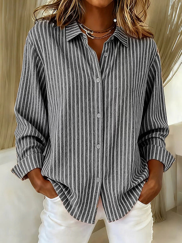Jimena | Chemise Rayée à Boutons