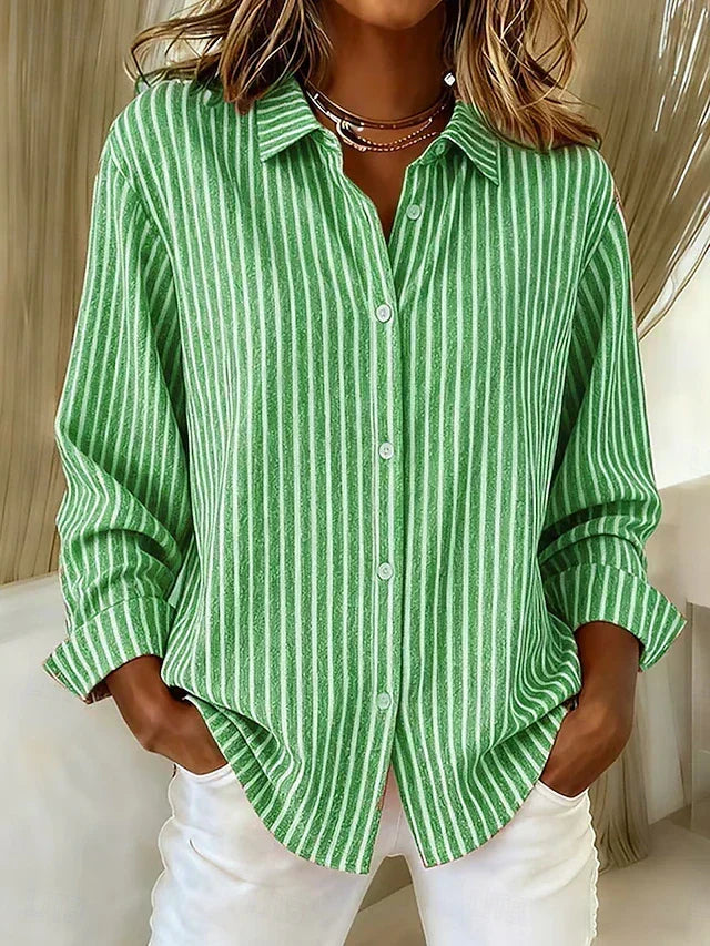 Jimena | Chemise Rayée à Boutons