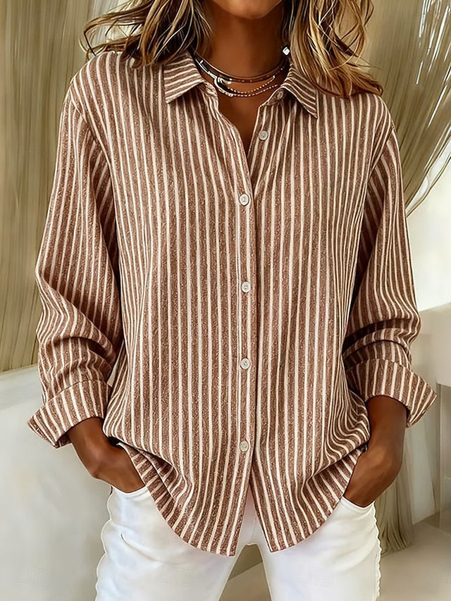 Jimena | Chemise Rayée à Boutons