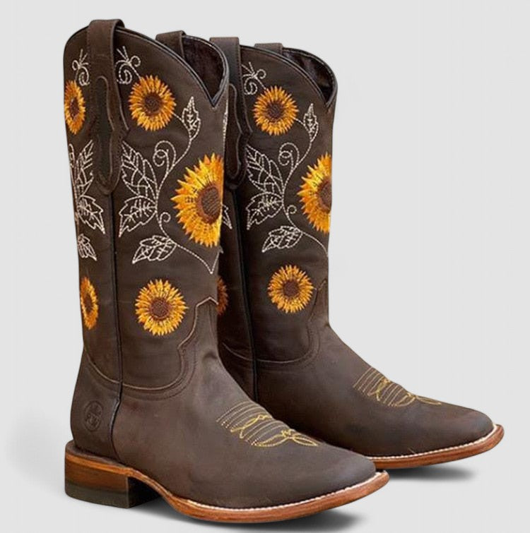Soledad | Bottes Western à Fleurs Brodées