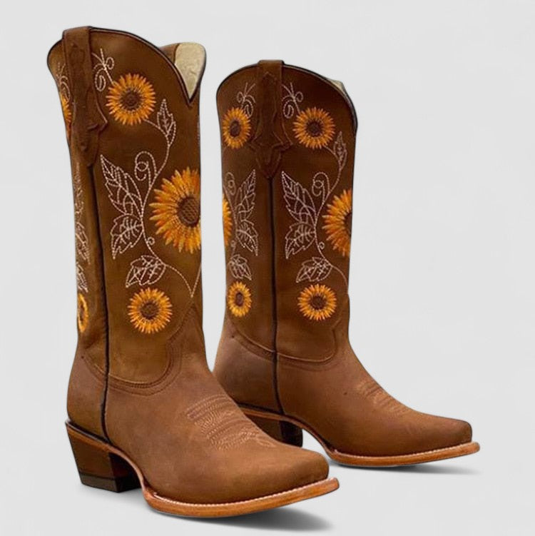 Soledad | Bottes Western à Fleurs Brodées
