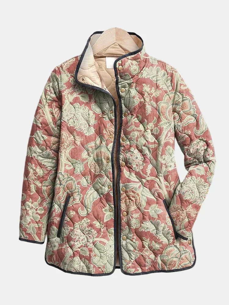 Veste Matelassée Damas Terracotta Pauline