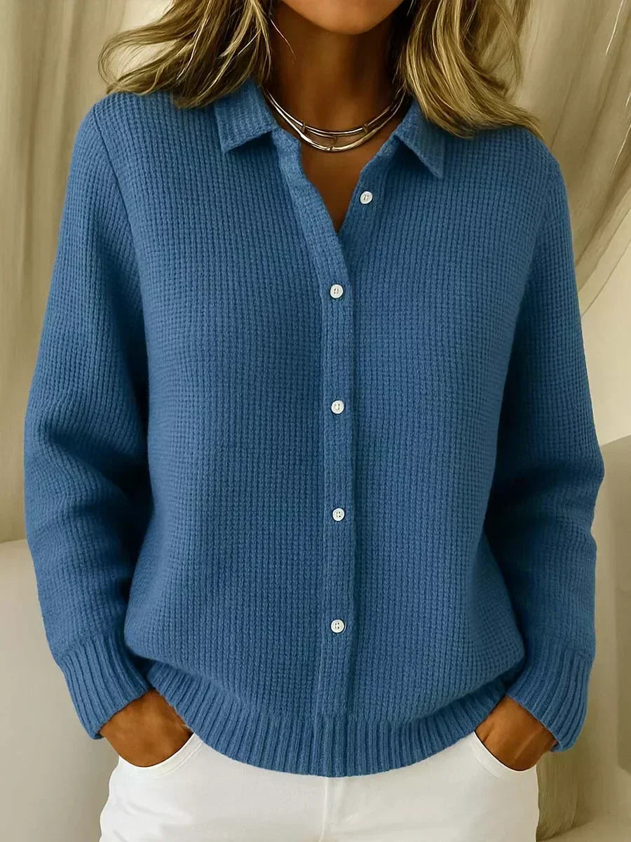 Carmela | Gilet en Maille Texturé à Boutons